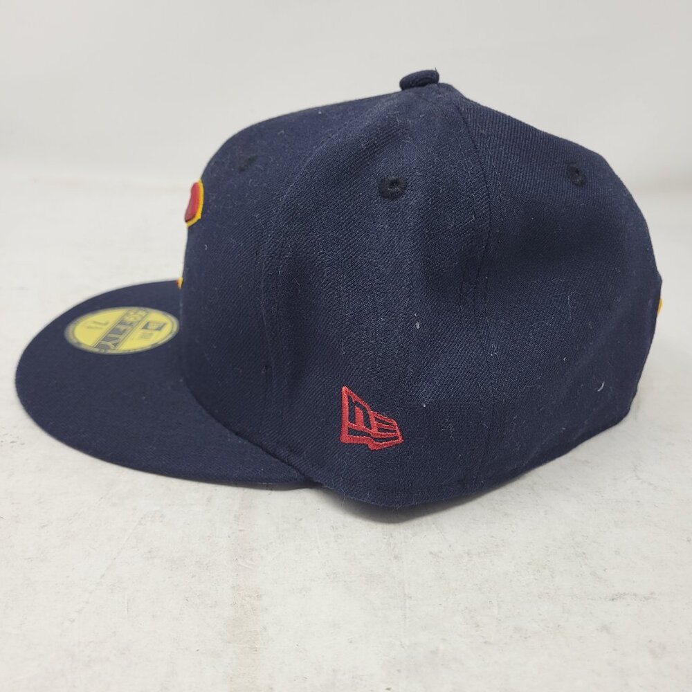 New Era Cleveland Cavaliers Cavs Fitted Hat Dark Navy Blue 7 5/8 lebron - Picture 5 of 8